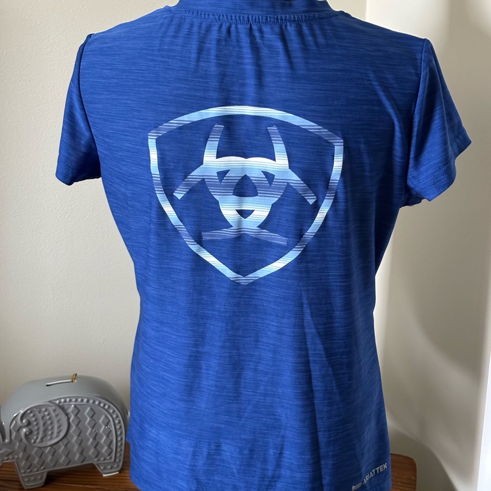 Ariat Women's Short Sleeve Blue Tee - Picture 2 of 5